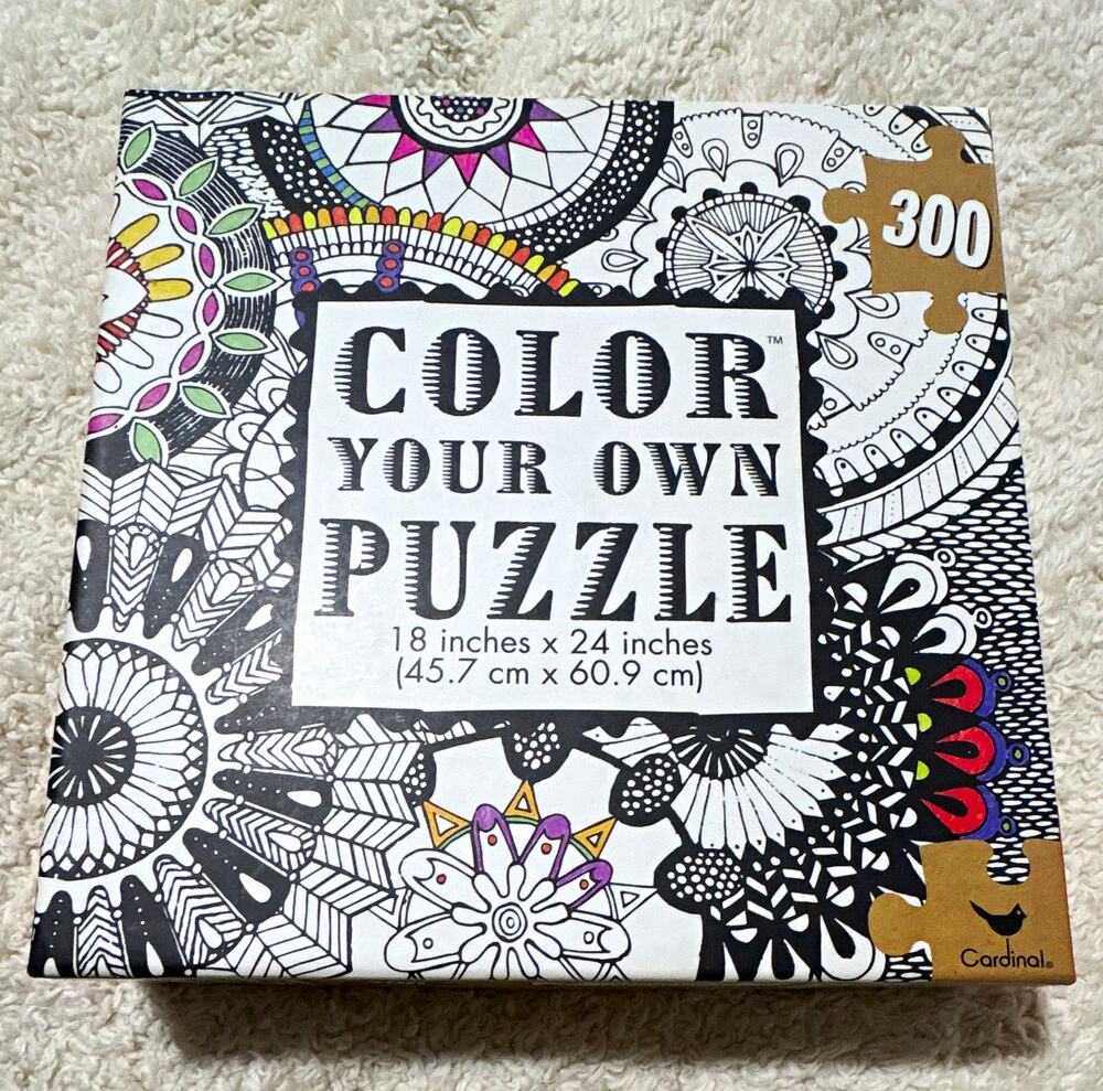 Cardinal Color Your Own Puzzle 300 Pieces 18 x 24 in Art Cardboard MPN 95557